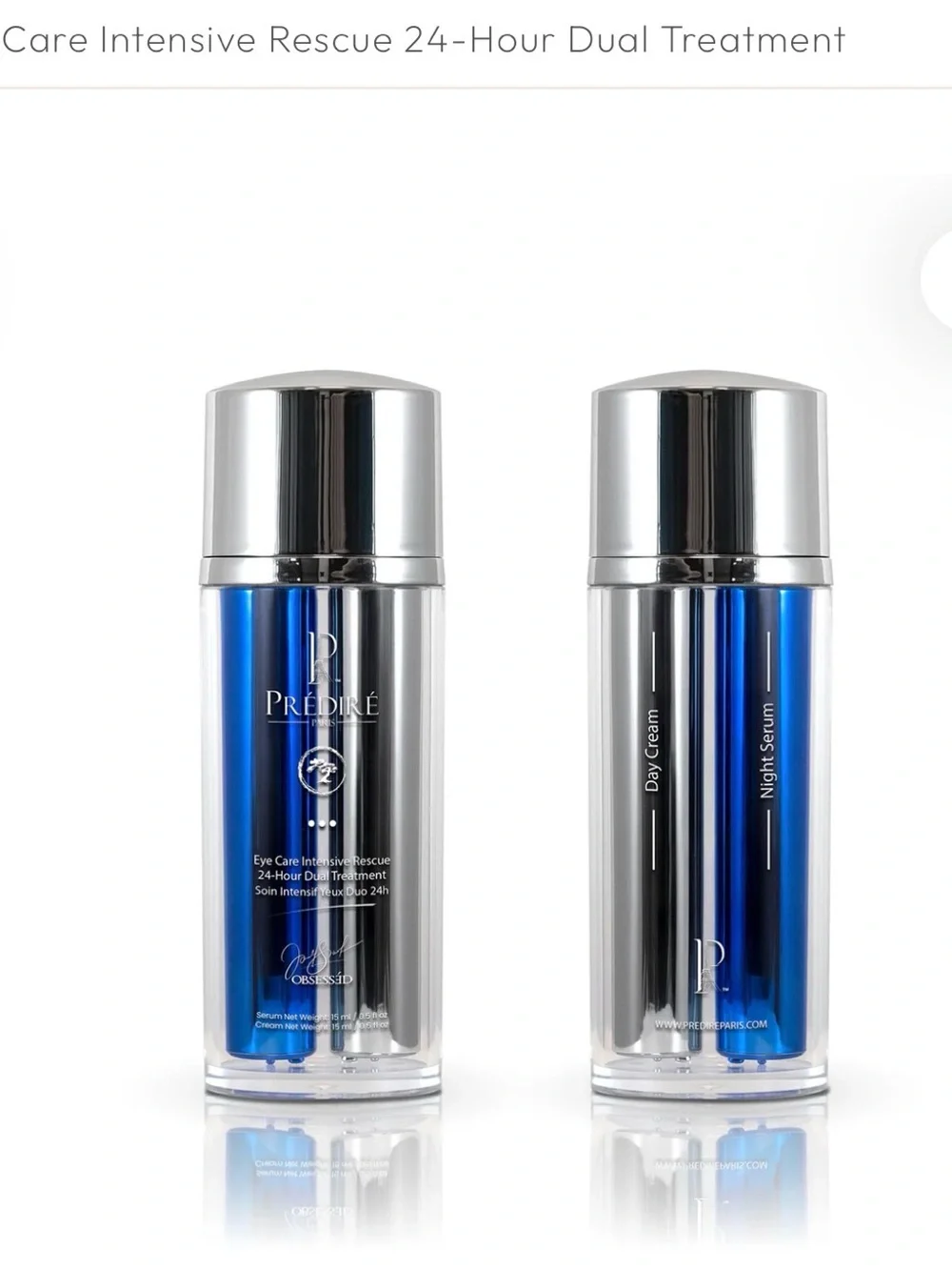 New Predire Paris Eye Care Intensive Rescue Dual Treatment — Blue
